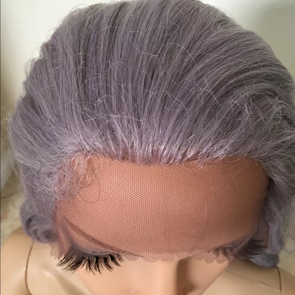 Brilliant Silver Violet Long&Layered,LaceFront Wig